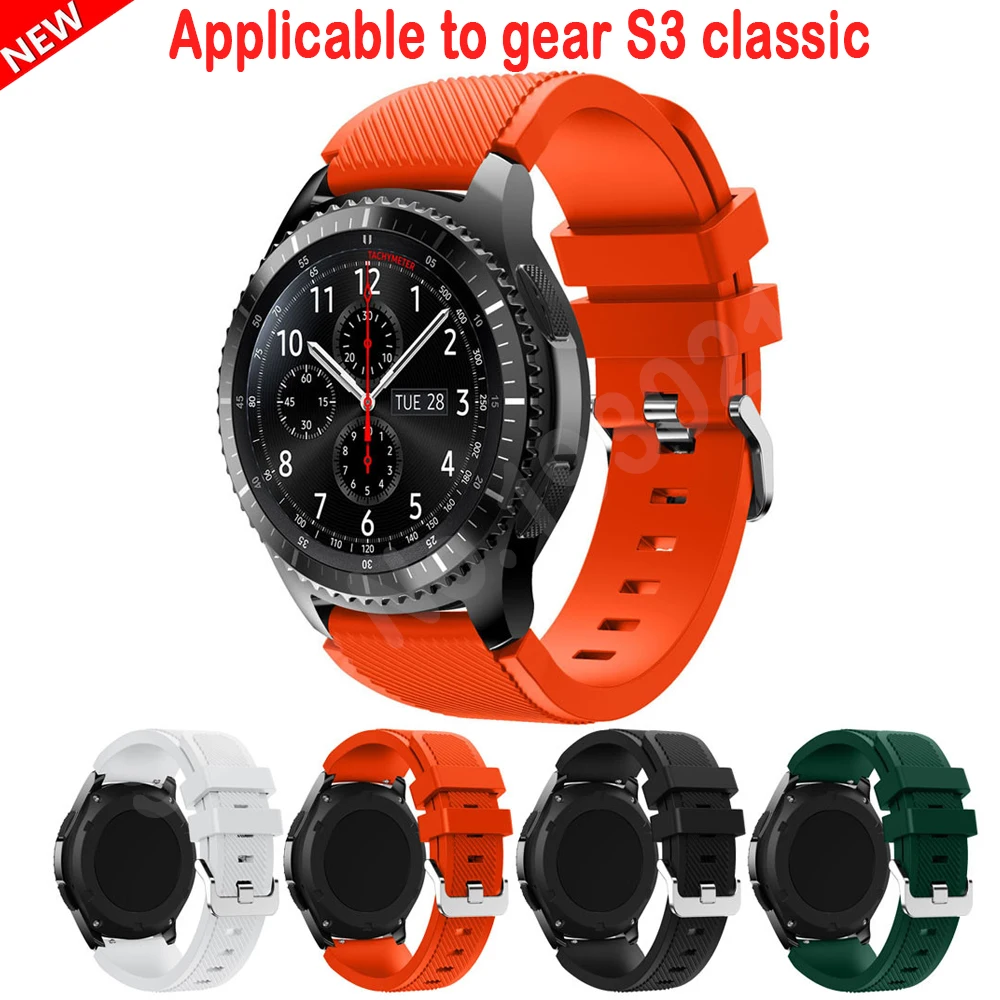 Prix pour 20 pcs/lot vente chaude bracelets noir 22mm de luxe marque de mode sport bracelet en silicone bracelet bande pour samsung gear s3 frontière Prix pour 20 pcs/lot vente chaude bracelets noir 22mm de luxe marque de mode sport bracelet en silicone bracelet bande pour samsung gear s3 frontière