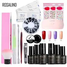 ROSALIND гель для ногтей маникюрный набор с 7 мл гель для ногтей для маникюра салонный маникюр УФ лампа гель лак украшение для педикюра Инструменты