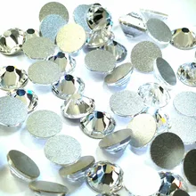 Diamantes de imitación SS16 SS20 SS30, Cristal AB de fijación en caliente, cristales de Parte posterior plana, Diamante de imitación de hierro para ropa, motivo 2058HF