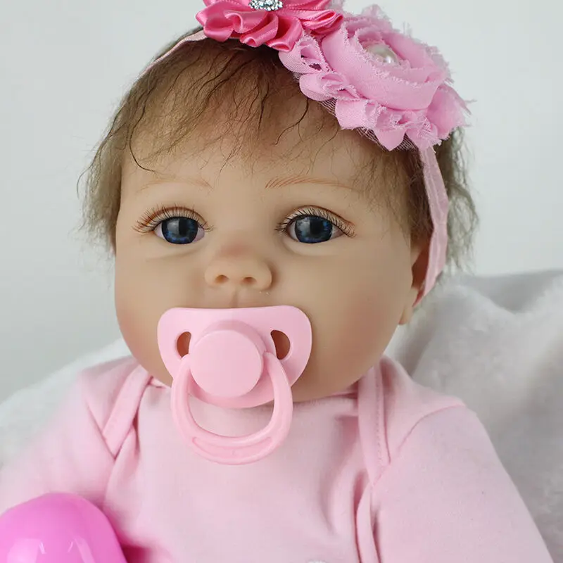 22 дюймов Reborn Baby Doll реалистичные мягкие виниловые новорожденный как живой Bebe Детские Подарочные игрушки для детей силиконовая кукла