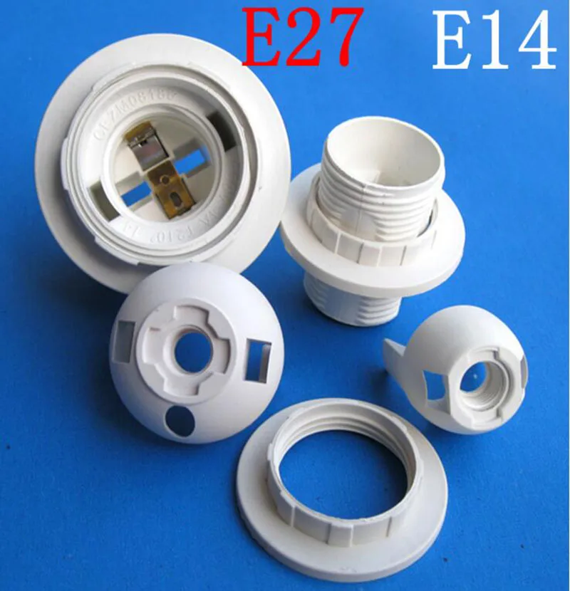 

E27 / E14 Screw LED Lamp Base Bulbs Light Holder Socket with Screw Ring 10PCS