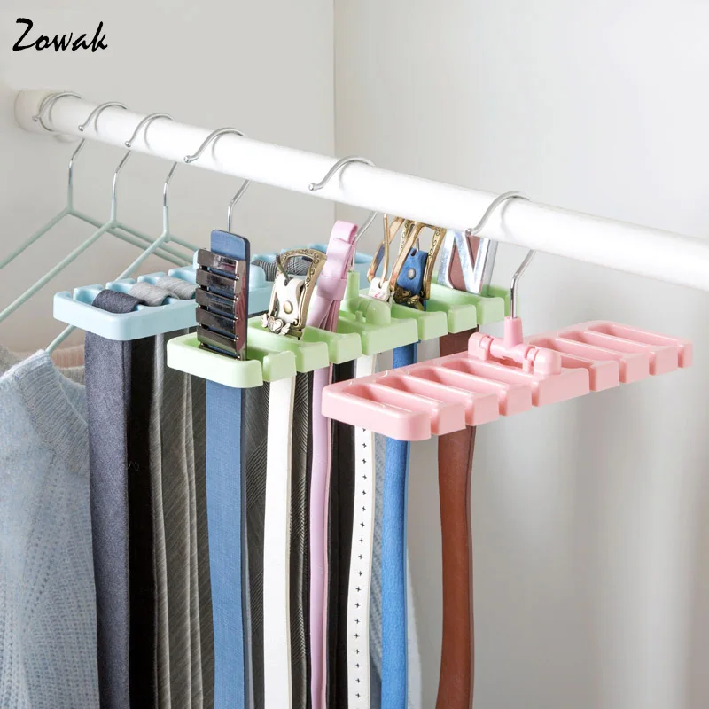 

Storage Rack Tie Belt Organizer Space Saver Rotating Scarf Ties Hanger Holder Hook Closet Organization Tank Tops Bra Belts Bag