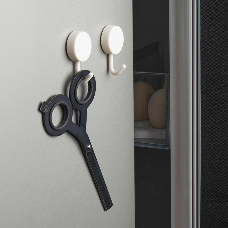 Creative simple mini plastic hook hook free nail-free punching bathroom kitchen home wall hook strong