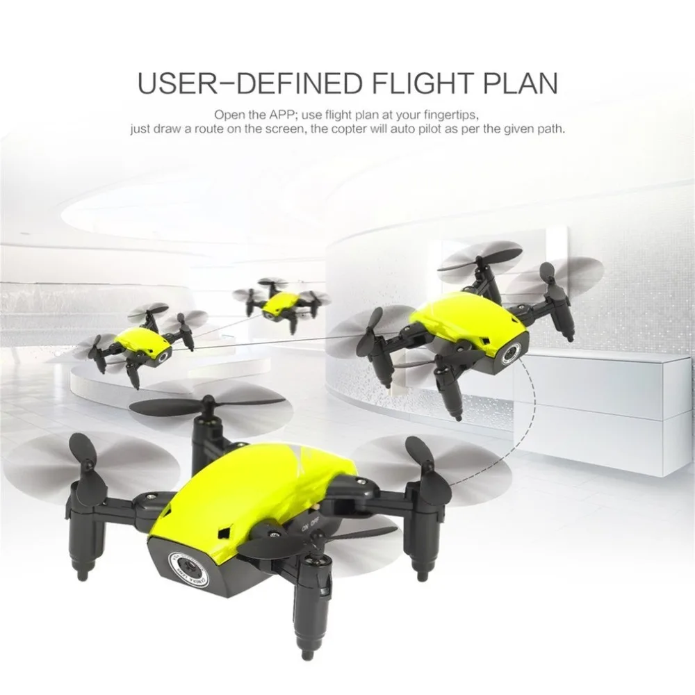 S9/S9W(камера) drone2.4 g мини складной Дрон 360 градусов флип один ключ возврат Безголовый режим H/L переключатель скорости RC Квадрокоптер с светильник