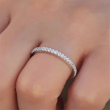 Mostyle горячее обручальное кольцо для пары для женщин однорядное кольцо с кубическим цирконием из розового золота/серебра модное ювелирное изделие
