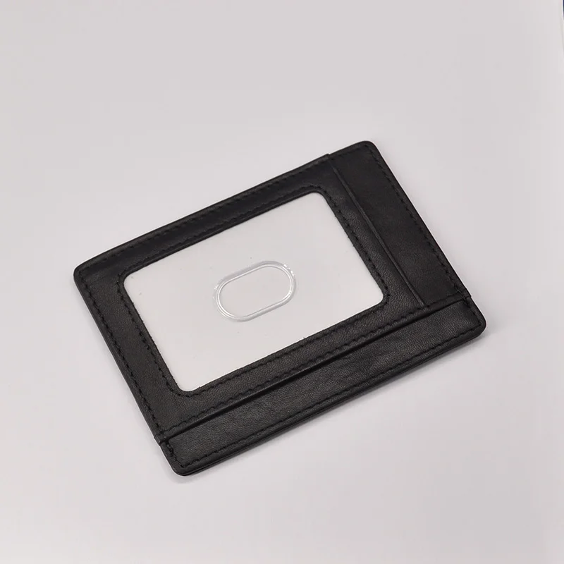 Кожаный чехол для кредитных карт, Rfid блокирующий кошелек для кредитных карт, винтажный органайзер для карт, защита от Rfid карт, держатель для карт - Цвет: Черный