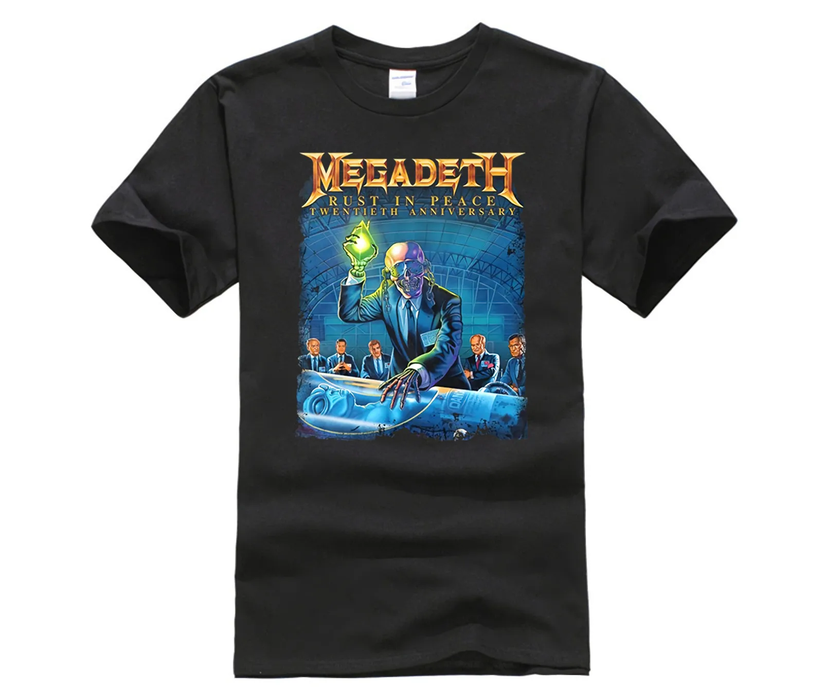 

tshirt men Megadeth Rust In Peace 20th Anniv Tour Black SMALL New Official NOS Sleeve Tee Shirt Homme T-shirt Top