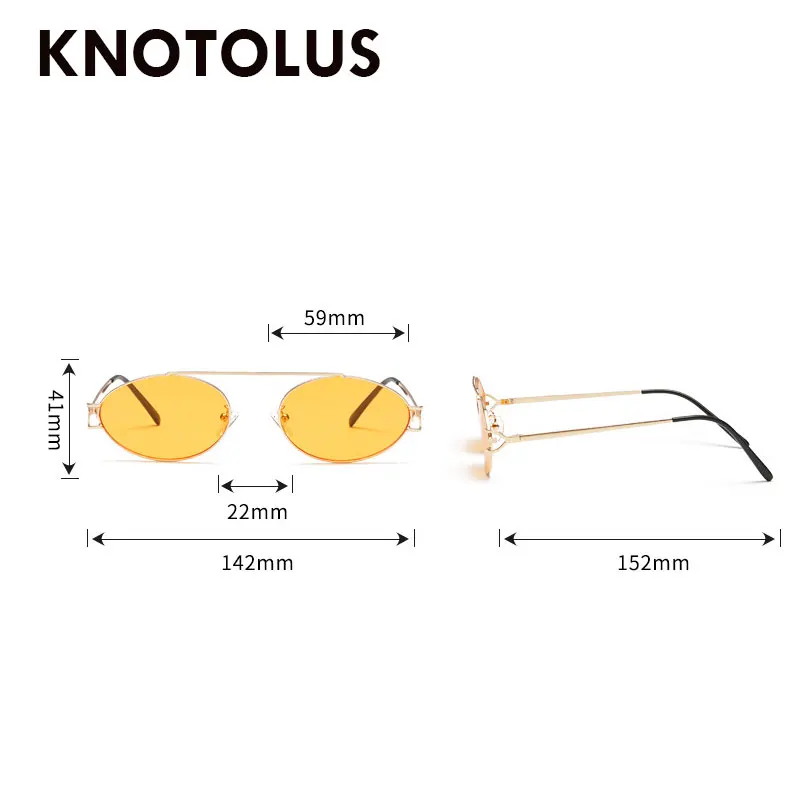 Knotolus металла Ocean Цвет женские солнцезащитные очки с линзами овальной панк