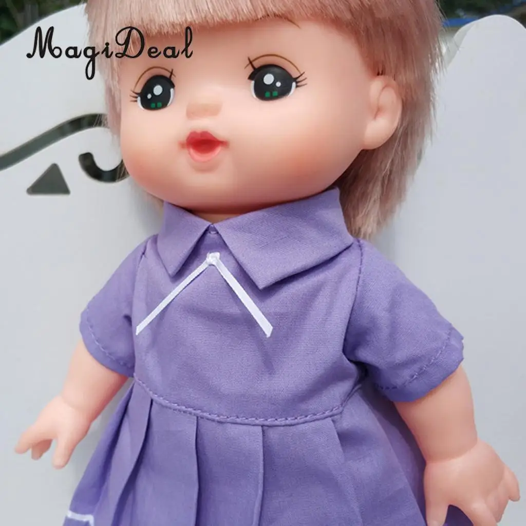 School Style Pleated Dress Socks Suit for Mellchan 9-11inch Reborn Girl Baby Dolls Clothes Accessories