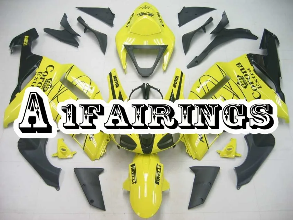 Sportbike наборы для тела Kawasaki ZX-6R 2007 2008 ABS пластиковые корпусы впрыска мотоцикла 07 07 08 Carenes желтые рамы кузова