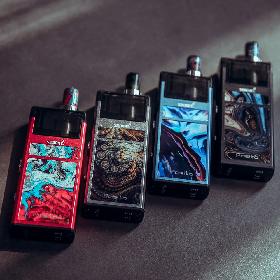 Предварительно Vape ручка оригинальный smoant Pasito Starter Kit 1100 мАч rebuildable с 3 мл pod