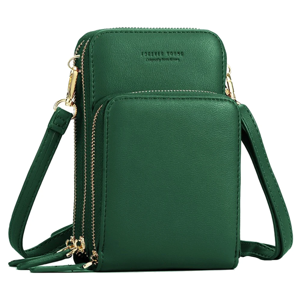 Новые модные женские одноцветные модные маленькие сумки через плечо для женщин мини-сумка из искусственной кожи для девушек - Цвет: Dark Green