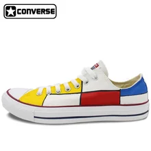 Low Top All Star Converse Shoes Mondrian Custom Design Hand Painted Shoes Men Women Sneakers Classic Gifts