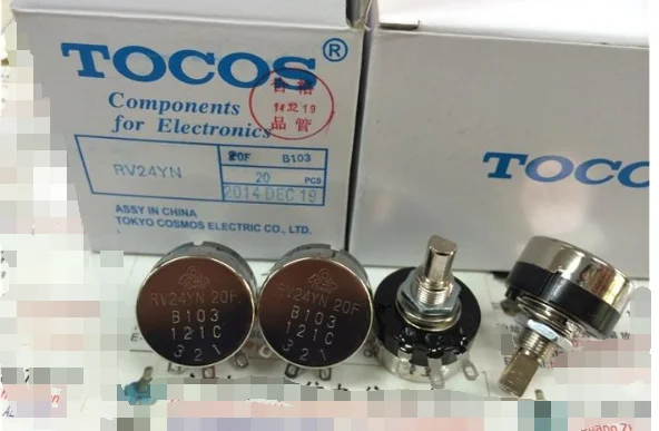

1pcs/lot TOCOS RV24YN 20F B103 B10K single potentiometer