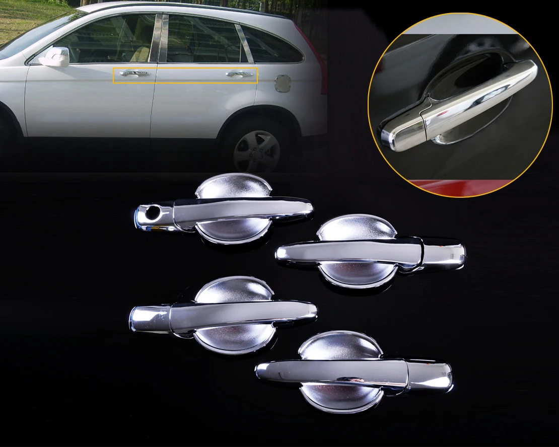 Хромированная крышка дверной ручки beler + чаша Combo для Mazda 6 2003 2005 2006 2007 2008 3 2004 2009|door