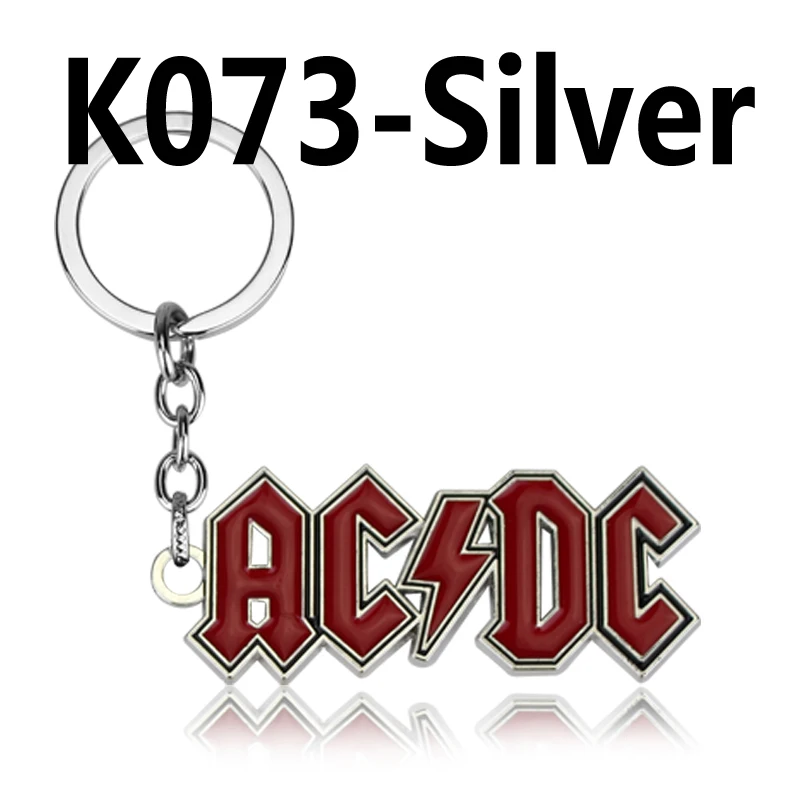 Новое поступление красный сплав ACDC брелок тяжелый металлический браслет Acdc буквы логотип брелок кулон ювелирные изделия подарок для мужчин