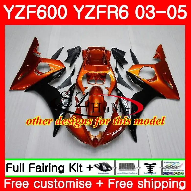 Корпус для YAMAHA YZF600 красное пламя YZF R6 R 6 03 600 кузов 67SH15 YZFR6 04 05 R600 2003 2004 2005