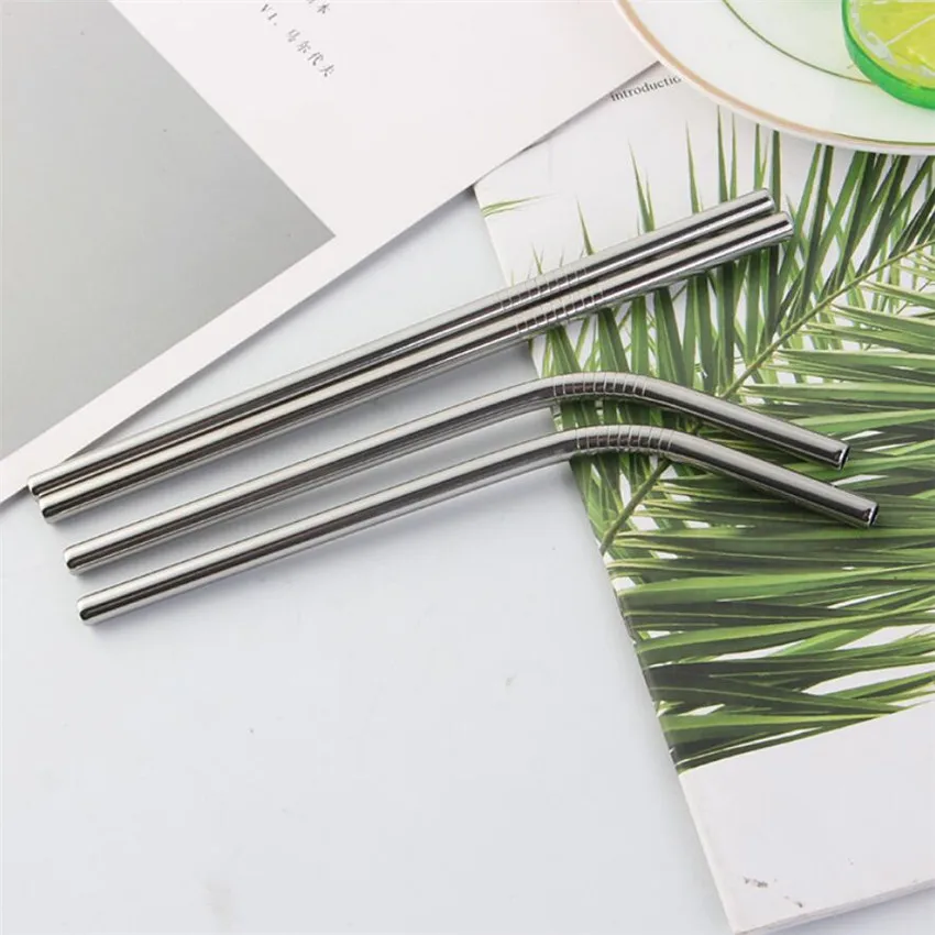 

16cm Short Drinking Straw For Kids Stainless Steel Straws Reusable Bent Straw Mug Coffee Child Drinking Straw with Cleaner Brush