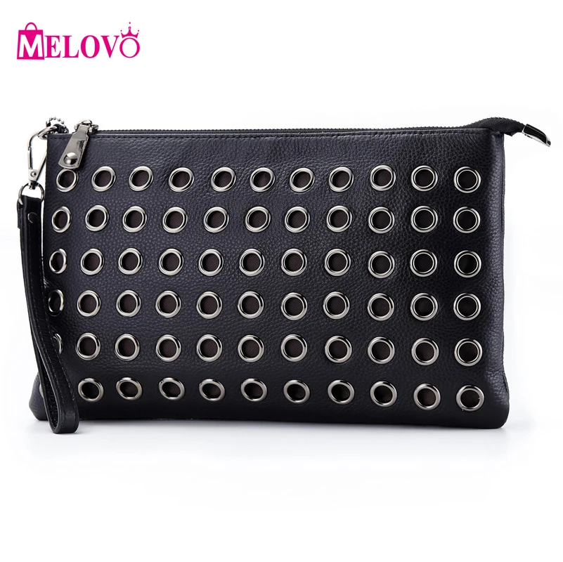 

Fashion Hollow Out Women Genuine Leather Day Clutches Bags Genuine Leather Shoulder Bag Messengers Bag 616
