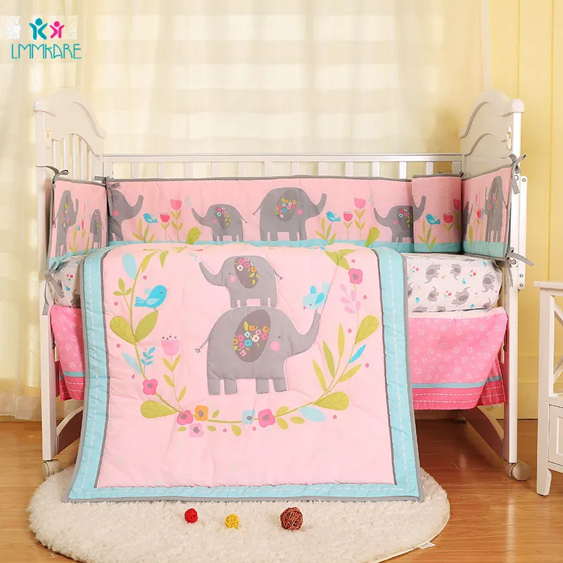 baby girl elephant bedding