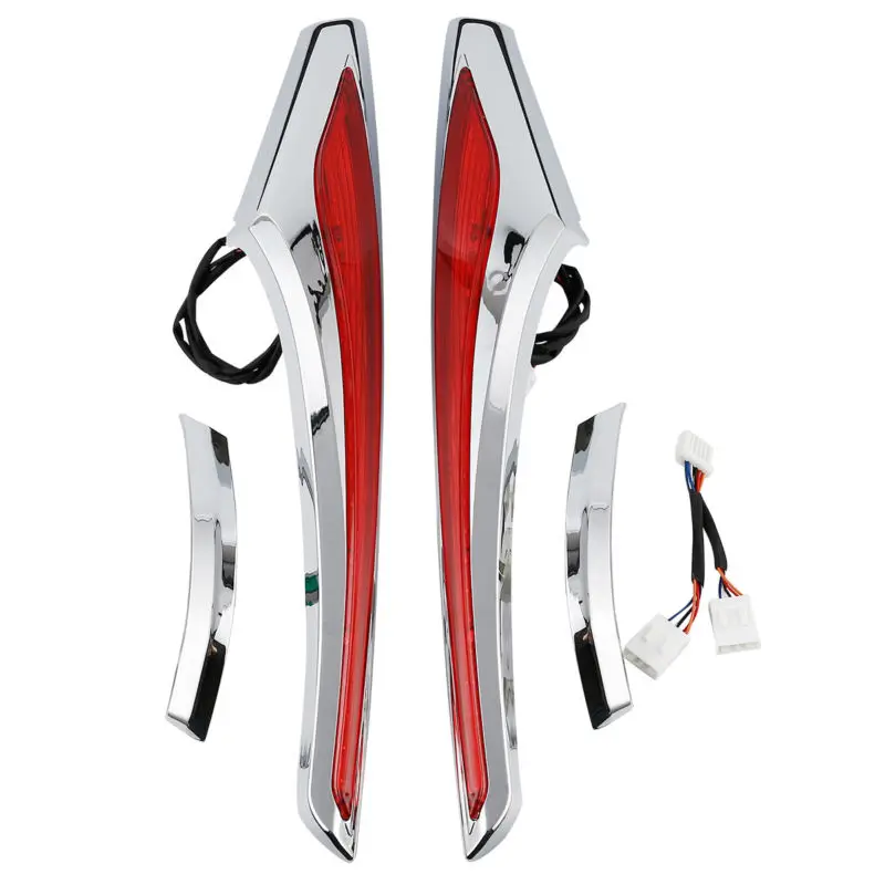 

Motorcycle Motor Saddlebag Accent Swoops W/ LED Light For Honda Gold wing GL1800 & F6B 12-15