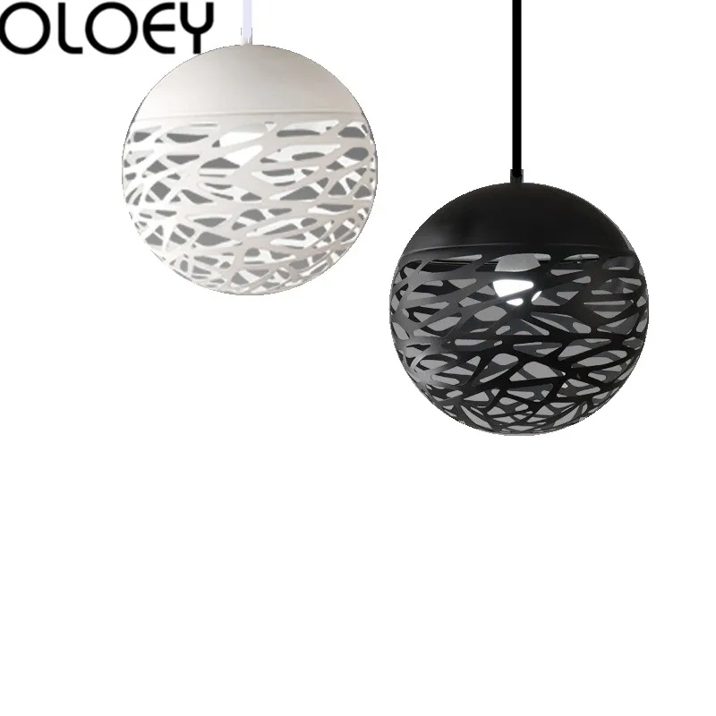 

Modern LED iron chandelier spherical pattern chandelier creative home lighting living room bedroom study