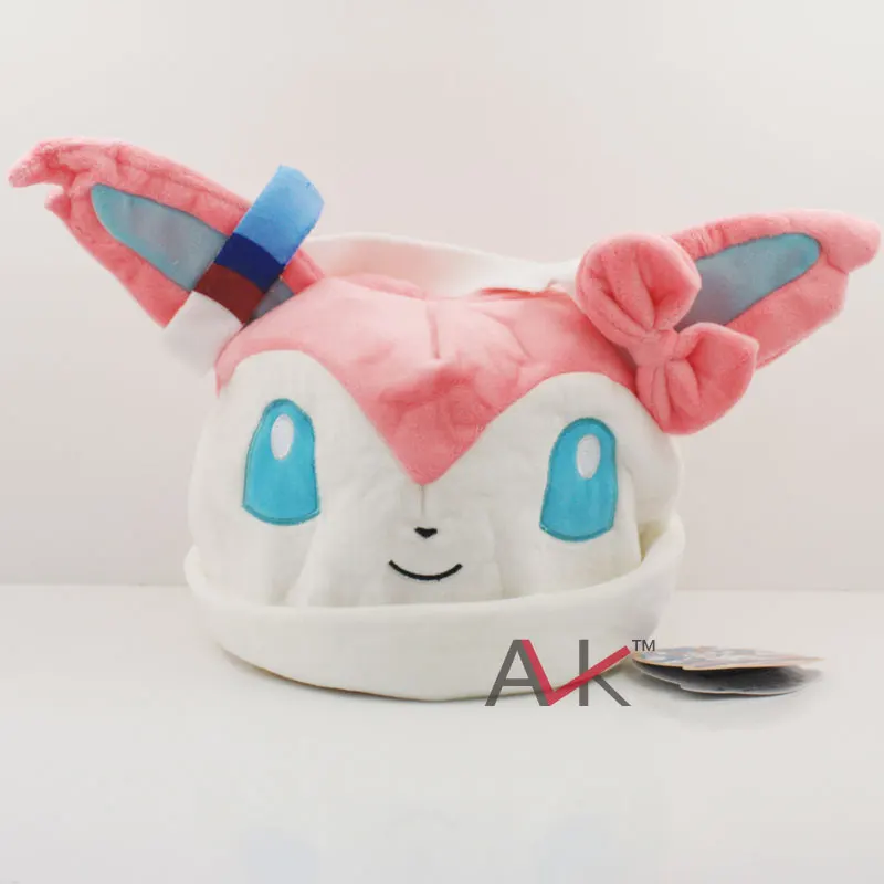 

Sylveon Eevee Plush Hat Cosplay cap Free Shipping 1pcs Free Shipping