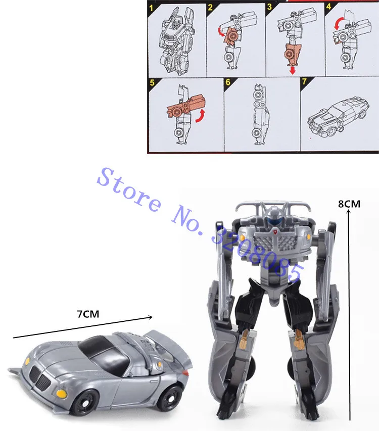 7 шт./партия трансформационный робот-автомобиль, набор, деформация, робот, фигурки, игрушка для мальчика, модель автомобиля, детский подарок