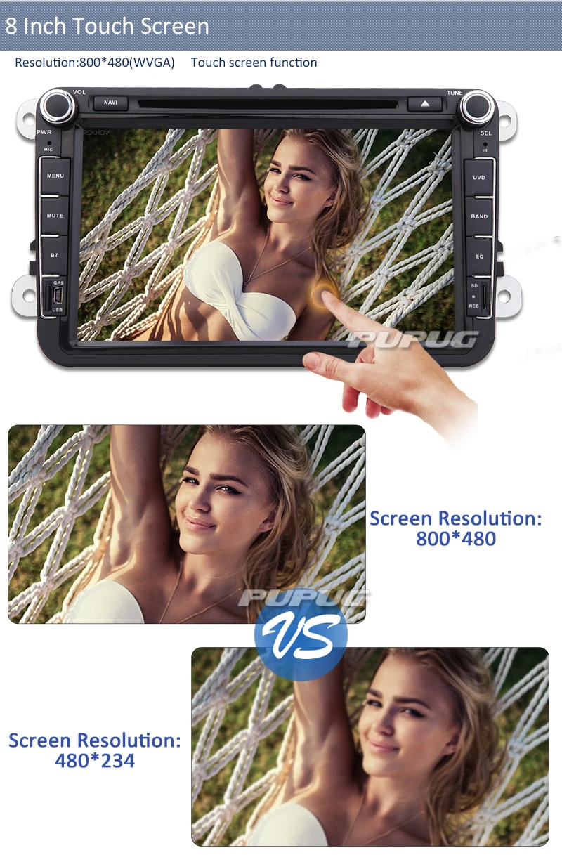 Top Car Stereo Audio iPod GPS Radio Logo Car DVD Player RDS Autoradio For VW Volkswagen In Dash Navi Music EQ Navigation FM 3D Map 5