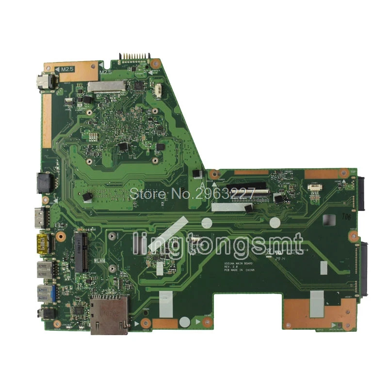 X551MA материнская плата REV2.0 N2815 Процессор для ASUS D550M F551M X551MA Материнская плата ноутбука X551M X551MA материнская плата X551MA проверка прошла успешно