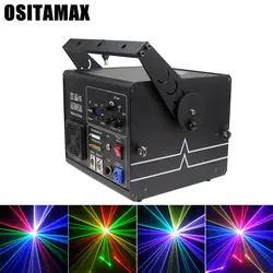 RGB 5 Вт (2/3/4/8/10 W) DMX512 Лазерная Освещение сцены проектор с эффектом свет DJ танец бар Xmas вечерние диско-шоу огни