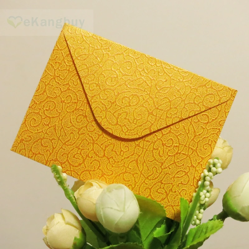 

Golden Embossed Envelope Membership Card Cover Invitation Gift Envelope