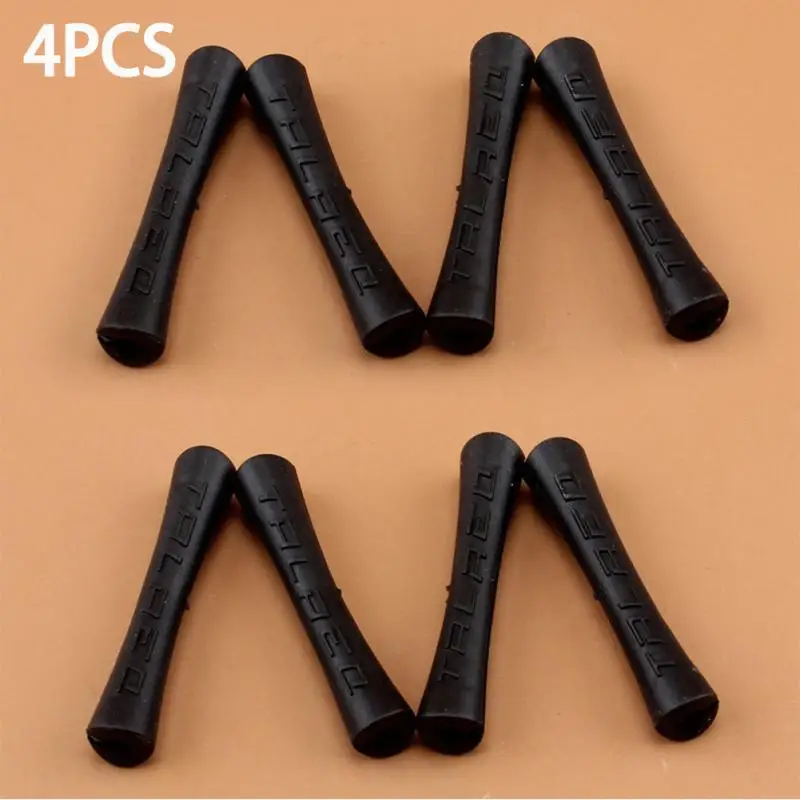 4PCS Bicycle Bike Brake Line Pipe Rubber Cover Derailleur Shift Cable Cap Guard Prevent the Grinding Between Line Pipe Frame#20 - Цвет: black