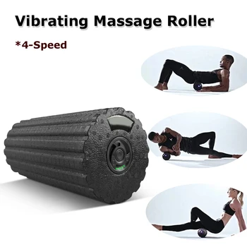 

Electric 4-Speed Rechargeable Vibrating Foam Roller For Muscle Massager And Deep Tissue Trigger Roll Vibration Yoga Massage Roll