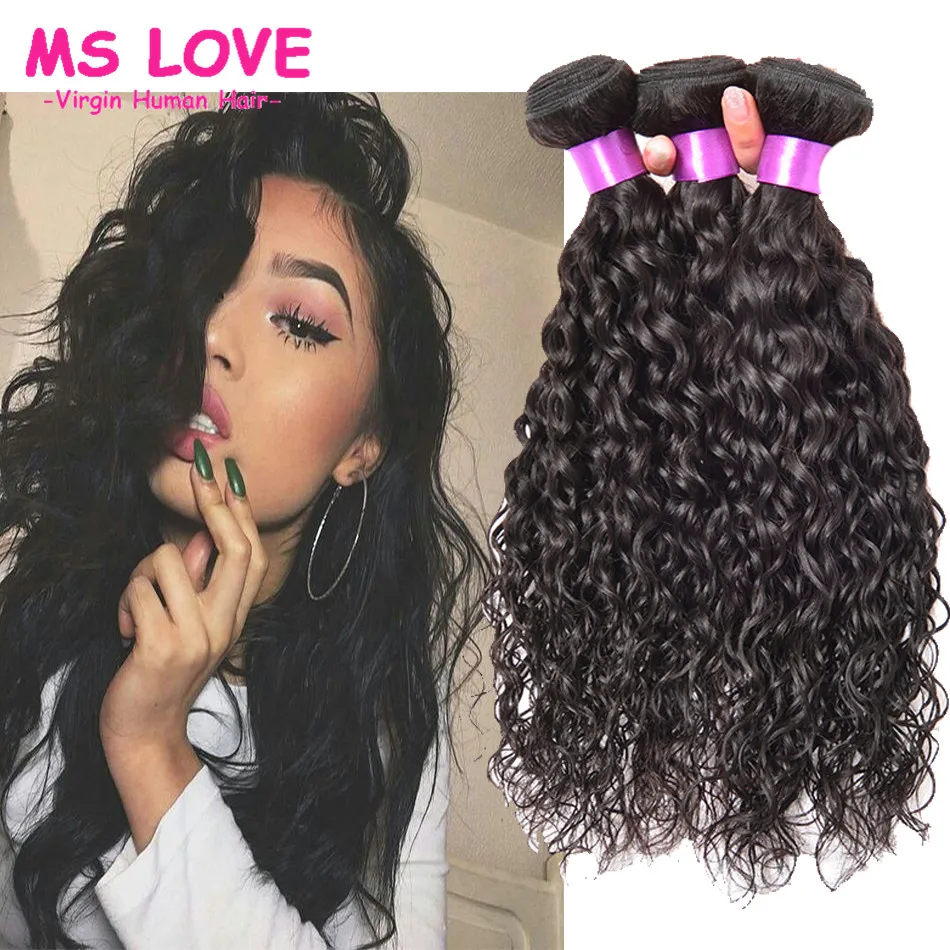 Peruvian Natural Wave Virgin Hair 7a Peruvian Water Wave 4 Bundles