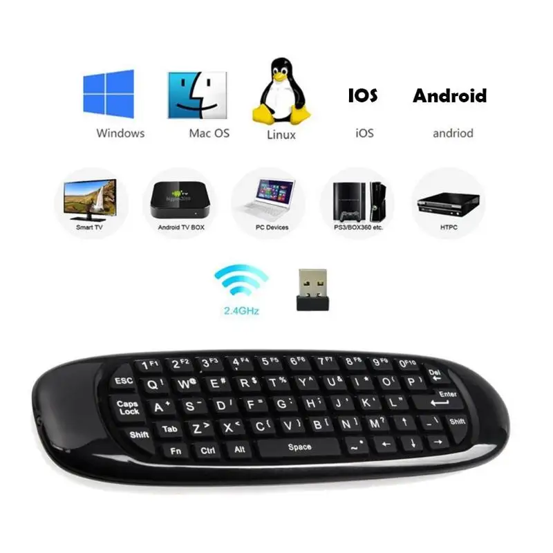 C120 RGB подсветка Fly Air mouse 2,4G умный пульт дистанционного управления Беспроводная клавиатура с подсветкой перезаряжаемая для Windows для Mac Android