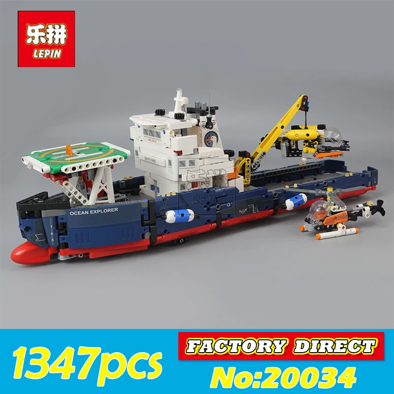 

Technic Series LEPIN 20034 1347pcs Genuine New The Searching Ship Set Educational Building Blocks Bricks Toys for Children Gift