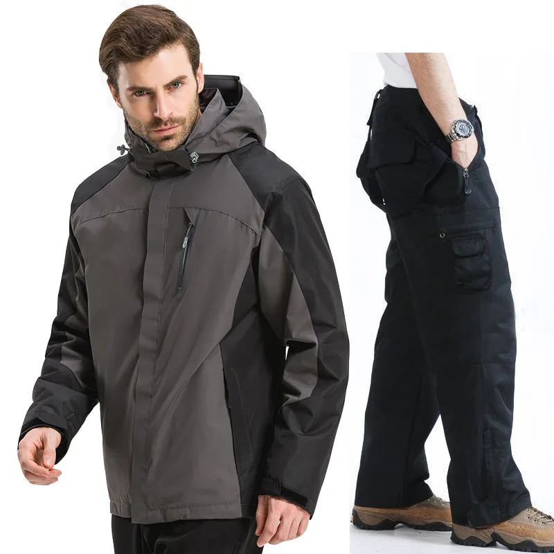المهنية بدلة تزلج الرجال يندبروف سترة مضادة للماء + السراويل الشتاء الدافئة في الهواء الطلق الرياضة الثلوج التزلج على الجليد الملابس المهنية بدلة تزلج الرجال يندبروف سترة مضادة للماء + السراويل الشتاء الدافئة في الهواء الطلق الرياضة الثلوج التزلج على الجليد الملابس
