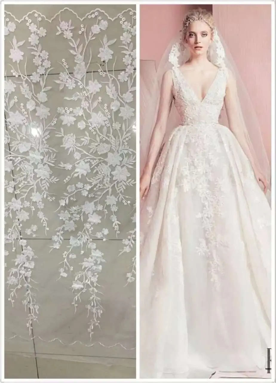 

Fashionable pattern SYJ-62452 African lace material French net lace fabric for party dress