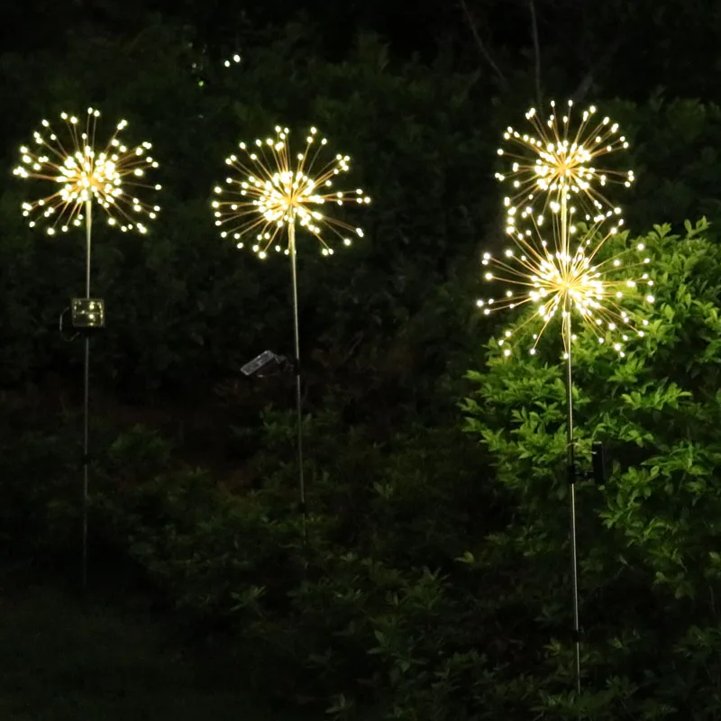 

Copper Wire Christmas Lights Outdoor Solar Garden Lamp Twinkle String Lights for Home Party Wedding Path Yard Stake Decoration