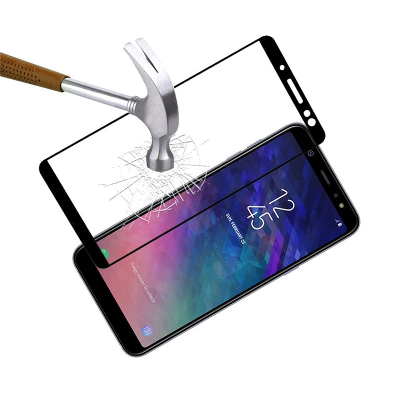 Fecoprior 2 шт. A6 закаленное Стекло для samsung Galaxy плюс 2018 Экран Full Cover Защитный фильм |