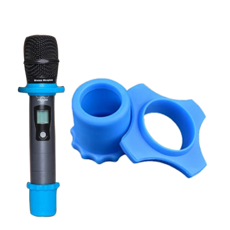 1Set Microphone Silicone Anti Slip Roller Ring Handheld Microphone