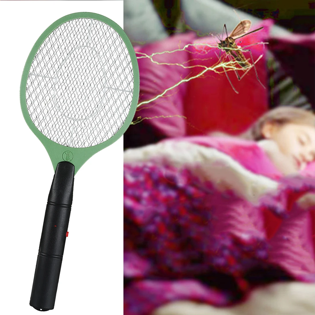 2 батарейки АА ручная ракетка электрическая ловушка для комаров насекомых домашний сад вредителей насекомых мух москитов Zapper мухобойка убийца