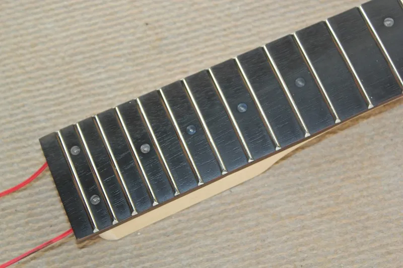 Disado incrustado LED puntos palisandro Arce eléctrico guitarra cuello accesorios partes guitarra instrumentos musicales