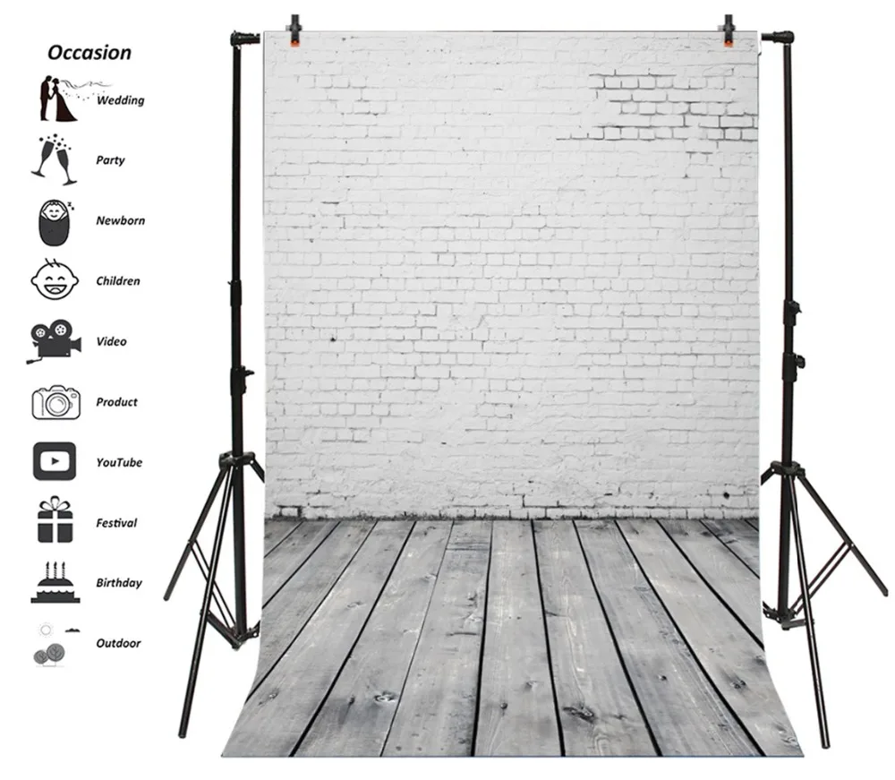 Laeacco гранж кирпичная стена деревянный пол ПОРТРЕТНАЯ ФОТОГРАФИЯ фон на заказ виниловый фото фон для камеры Фотография Студия