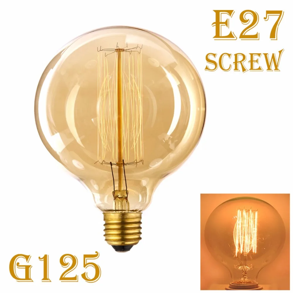 E27 E14 40 Вт 60 винтажный светильник Эдисона лампа C35 пламенная свеча G125 G95 ST64 T45 A19 T10 110