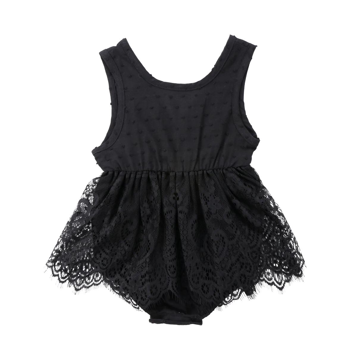 

Pudcoco Sweet Newborn Baby Girls Clothes Summer Sleeveless Lace tutu Romper Back V neck Pincess baby girls clothing
