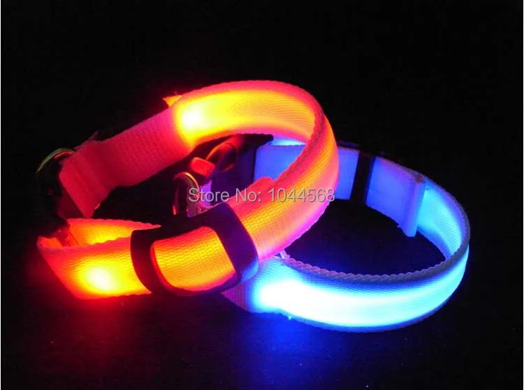 New pet necklace LED light Collars Lovely luminous traction Nylon material 6 colors | Дом и сад