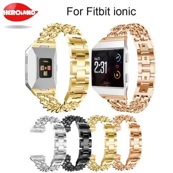

For Fitbit Ionic Watch Band Stainless Steel Metal Watch Strap Unique Polishing Process Business Replacement Wristband watchband