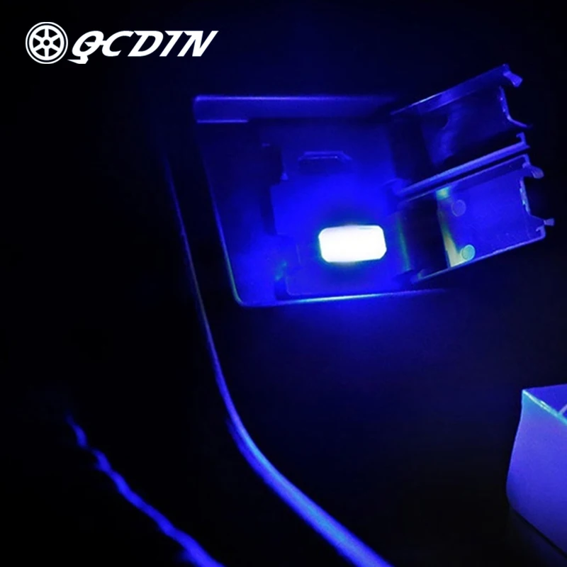 

QCDIN 1Pc USB LED Mini Wireless Car Indoor Lighting Atmosphere Decorative Lamp For Car LED Interior Lighting Indoor Light